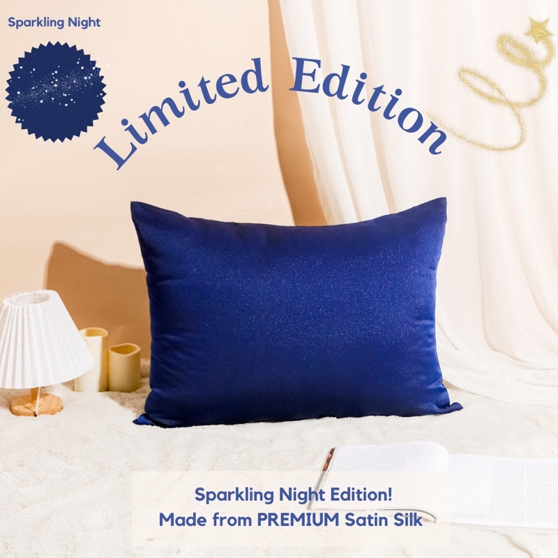 LIMITED EDITION! Sarung Bantal dan Guling PREMIUM Satin Silk Sparkling Night