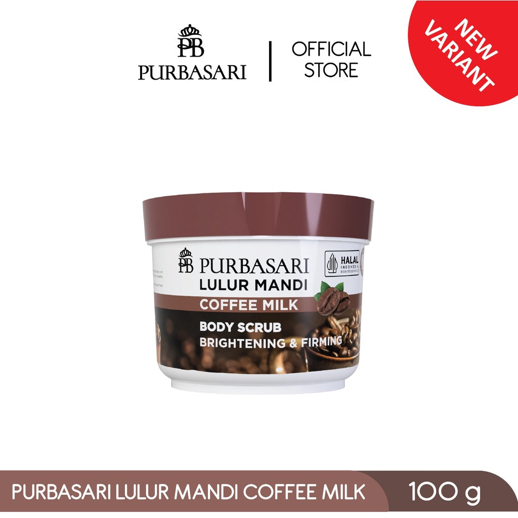 Purbasari Lulur Mandi Coffee Milk / Lulur Pemutih Whitening Pencerah / Lulur pelembab kulit / Lulur Badan perontok daki / Menyamarkan flek hitam / Melembabkan / Mencerahkan