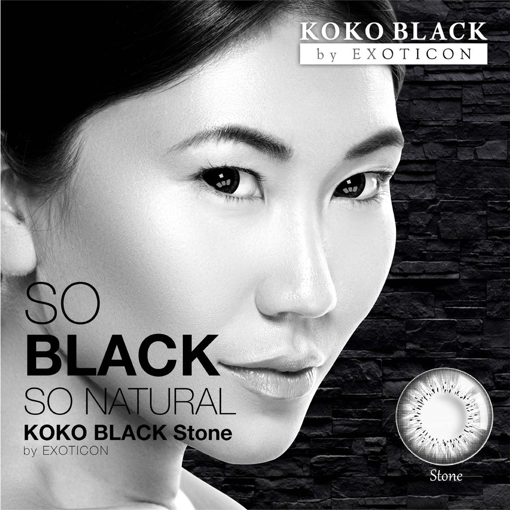 Exoticon Softlens Koko Black Series Stone | Gothic | Soflens Hitam | Soflens Natural