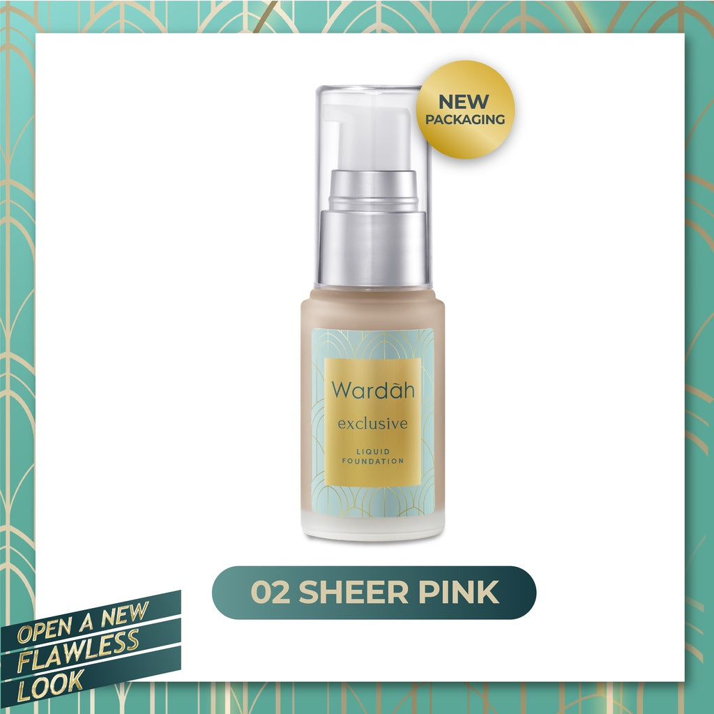 WARDAH Exclusive Liquid Foundation - Foundation Matte Yang Tahan Lama Hingga 8 Jam - Alas Bedak dengan SPF 30 - Hasil Akhir Flawless dan Smooth Matte - Makeup