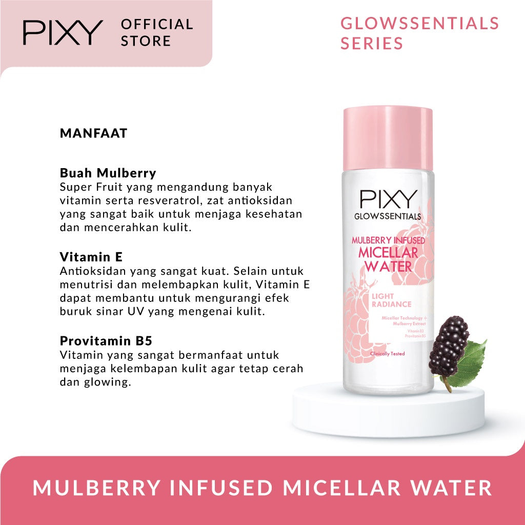 PIXY Glowssentials Mulberry Infused Micellar Water Twin Pack