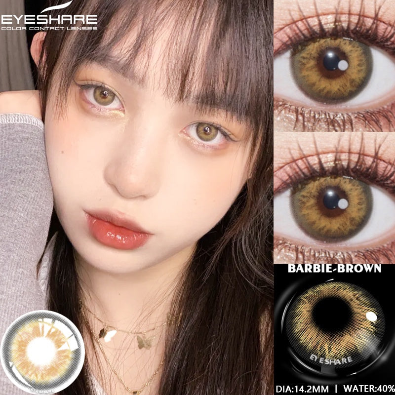 Eyeshare Barbie Softlens Gray Soft 14.2mm Color Contact Lens Yearly Use Big Eye Soflen