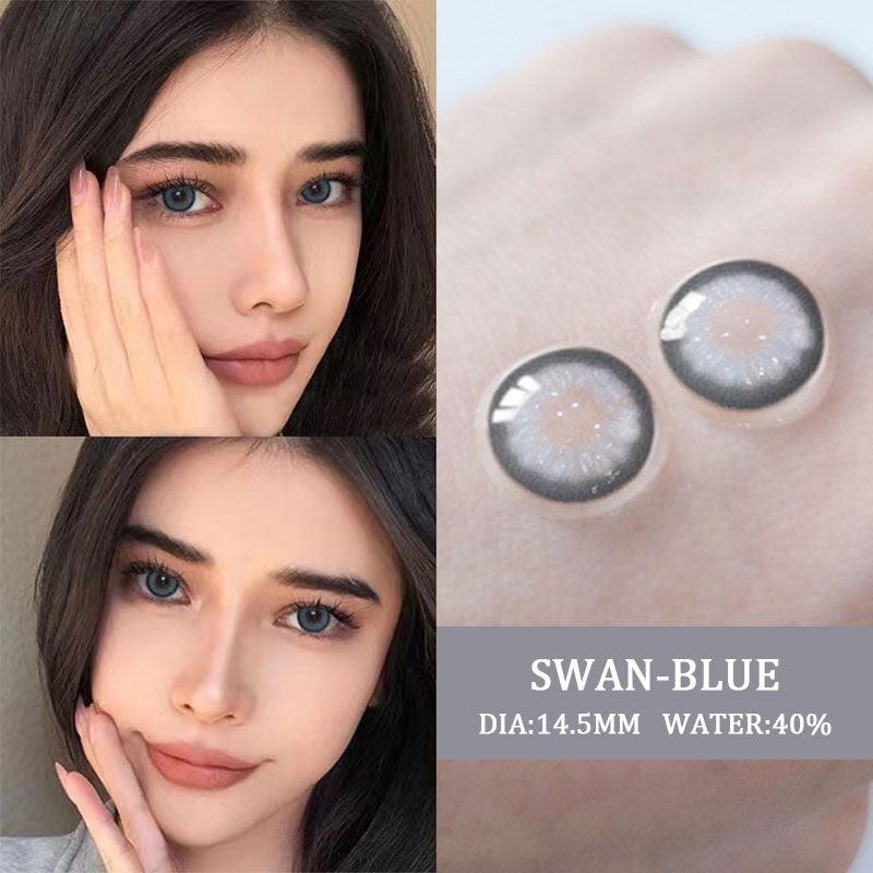 Eyeshare Gray Lensa Kontak 1Pasang 14.5mm Soflen Soflens Big eye Contact lens