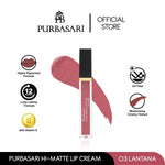 Purbasari Hi-Matte Lip Cream Pcs/ Matte Lipcream / Matte Lipstick - Lembut Tahan Lama Pelembab Pigmentasi Tinggi