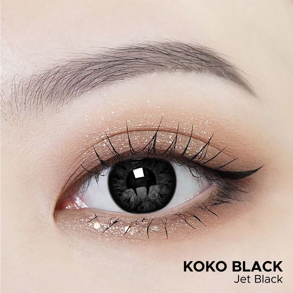 Exoticon Softlens Koko Black Series Jet Black | Marble | Soflens Hitam | Soflens Natural