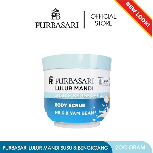 Purbasari Lulur Mandi Susu Bengkoang 200gr / Lulur Pemutih Whitening Pencerah / Lulur pelembab kulit / Lulur Badan perontok daki / Menyamarkan flek hitam / Melembabkan / Mencerahkan