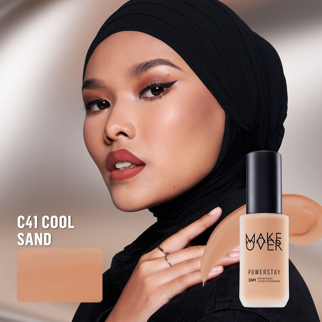 [SPECIAL 11.11] MAKE OVER Powerstay 24H Weightless Liquid Foundation - High Coverage Wajah Flawless Ringan Poreless Oil Control Make Up Tahan Lama 24 Jam BEST SELLER Somethin Time Less w Maybe Euphoria