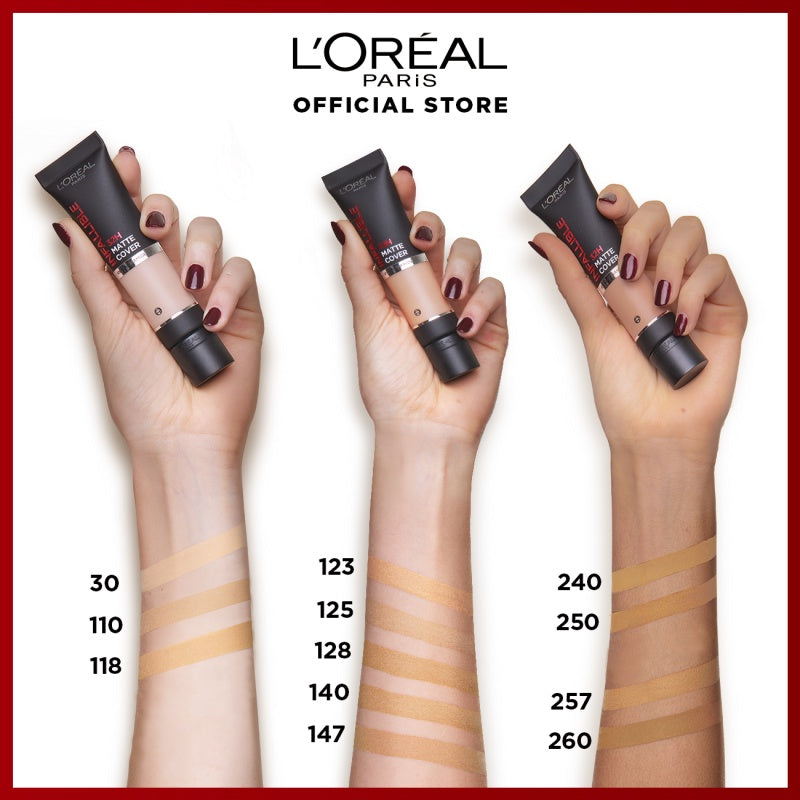 L’Oreal Paris Infallible 32 Hr Matte Cover Liquid Foundation - 30ml (Make Up Loreal Natural Tahan 32 Jam)