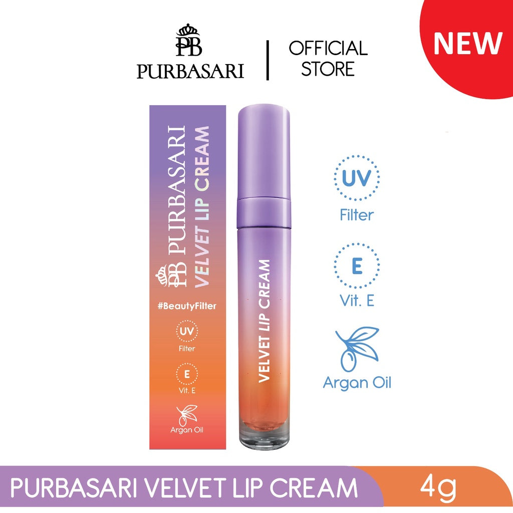 [Beli Banyak Lebih Murah] Purbasari Velvet Lip Cream / Lip Cream Transferproof