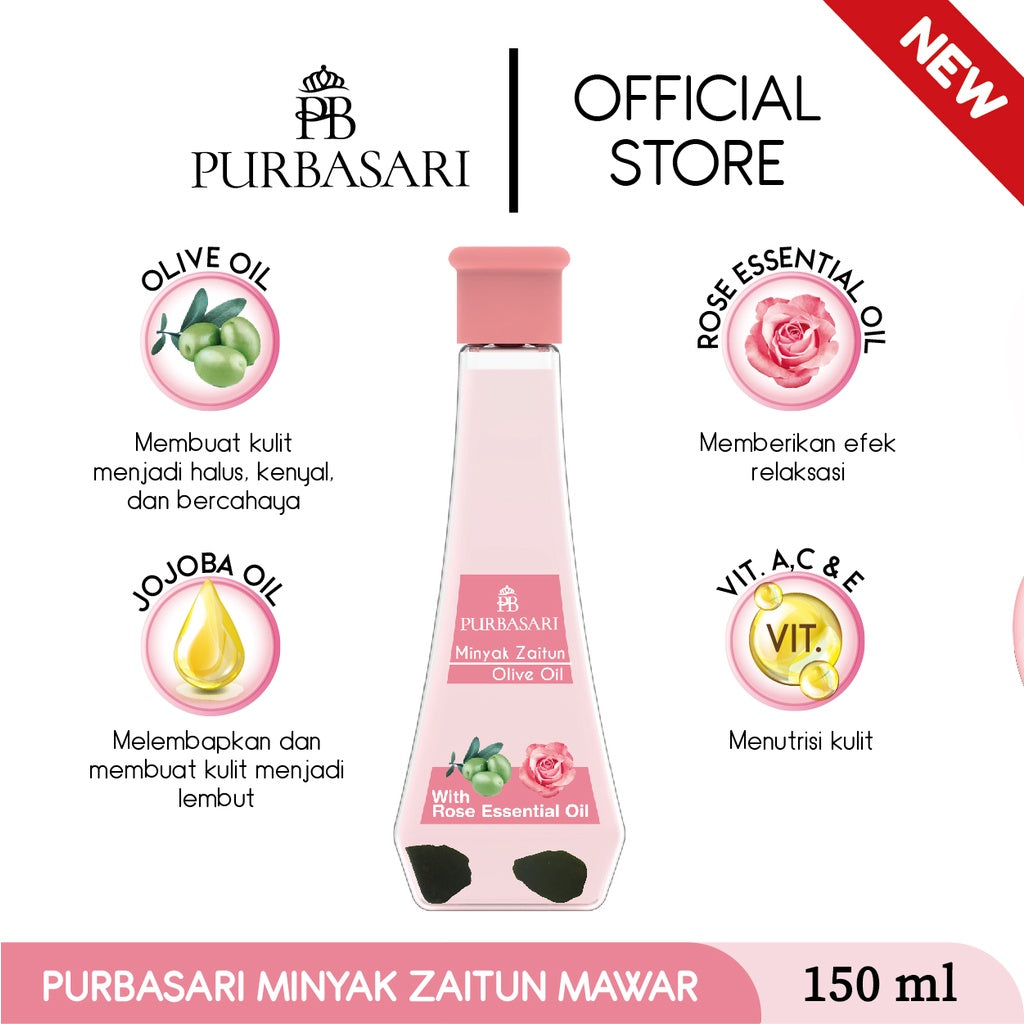 [Bundle Hemat] Purbasari Mawar Series - Minyak Zaitun Mawar & Rose Water