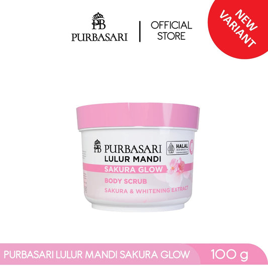 Purbasari Lulur Mandi Sakura Glow / Body Scrub - Mencerahkan - Melembabkan - menyamarkan flek hitam