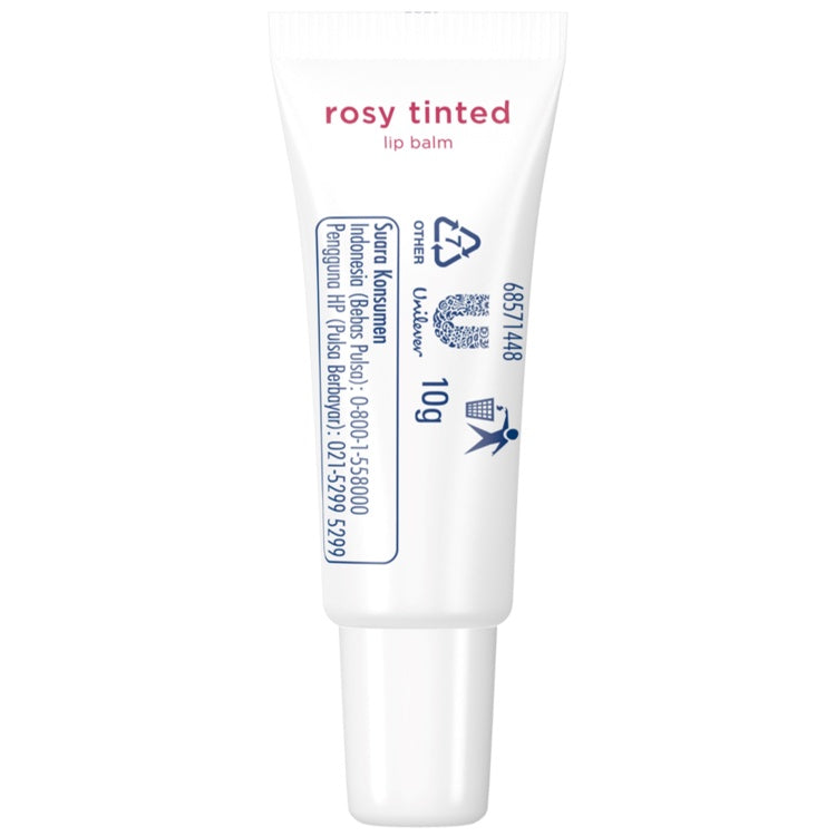 [Twinpack] Vaseline Lip Care ROSY Tinted Lip Balm Tube 10gr (2 pcs) - Pelembab Bibir