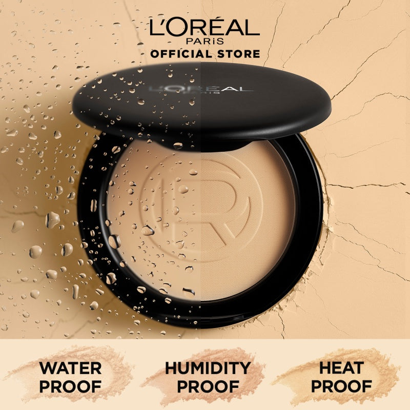 L’Oreal Paris Infallible Oil Killer High Coverage Powder Foundation Make Up - 6gr (Natural Matte & 24 Jam Oil Control)