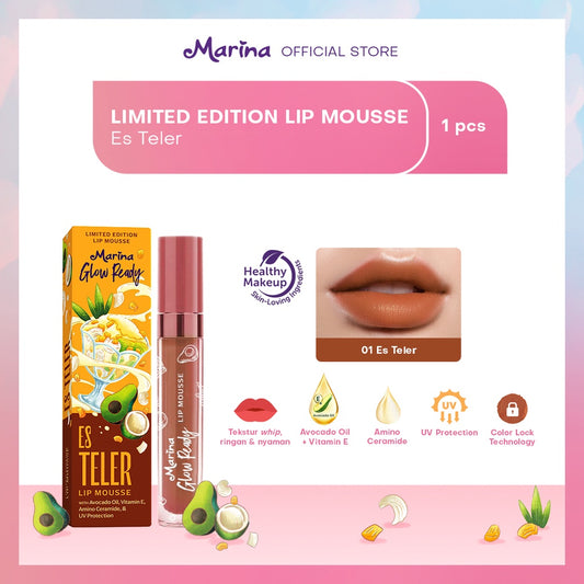 Marina Glow Ready Lip Mousse Limited Edition 5ml - Exp Date : 02.2026