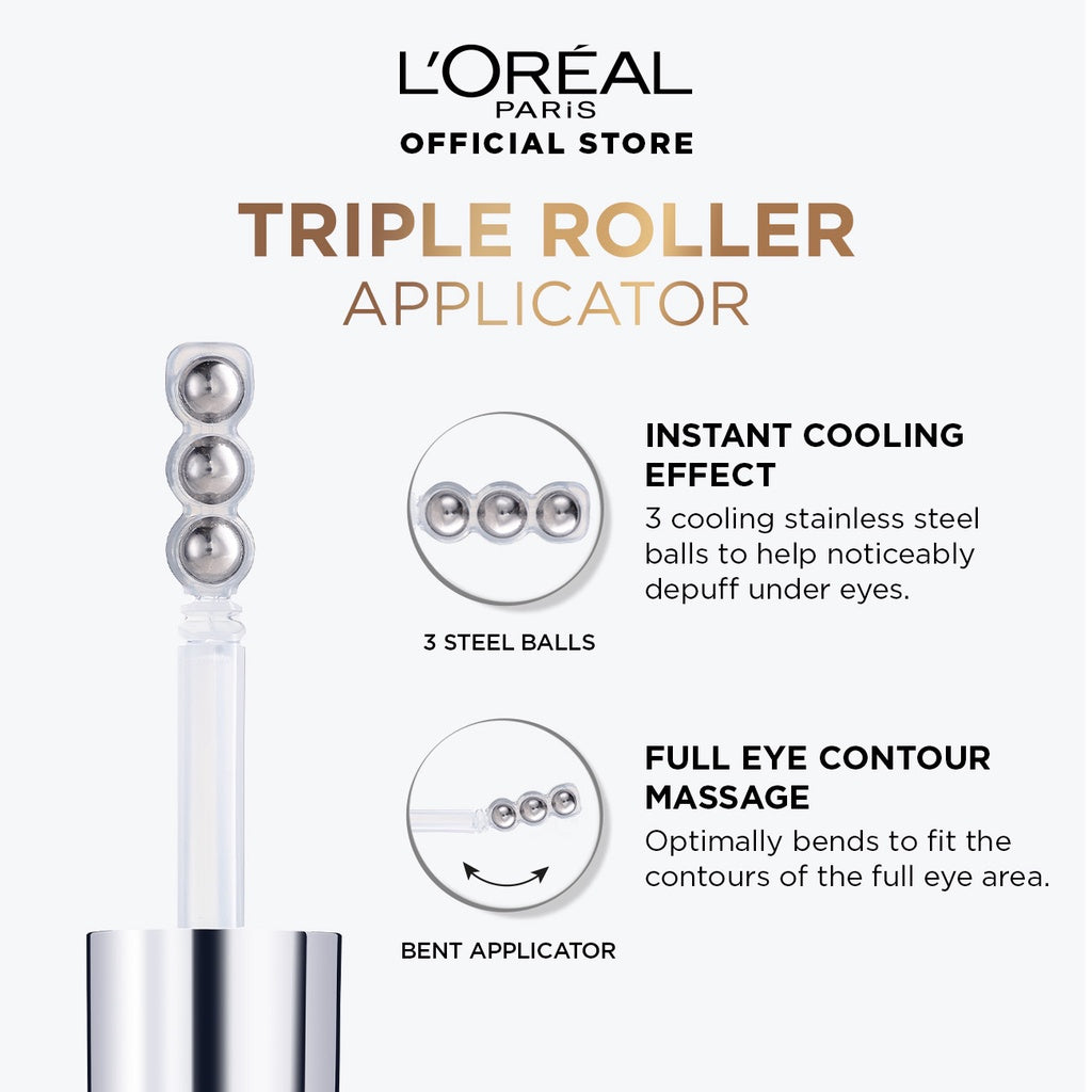 L'Oreal Paris Glycolic Bright Dark Circle Eye Serum + Glycolic Bright Glowing Night Cream Skincare Kit (Menyamarkan Mata Panda dengan 3% Bahan Aktif - Glycolic + Niacinamide + Vit CG)