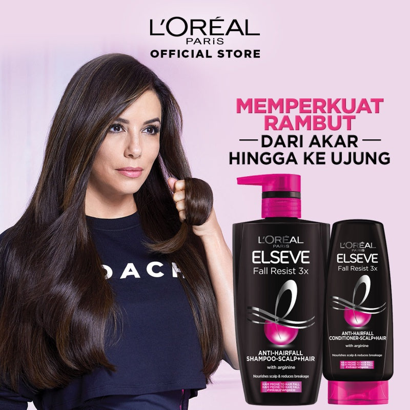 L'Oreal Paris Fall Resist 3x Anti-Hairfall Shampoo 620ml Scalp Hair Care dengan Arginine Protein - Rambut Rontok Berkurang hingga 5X 620ml Rambut Rontok dan Rapuh Hairfall Hair loss Shampoo Sampo
