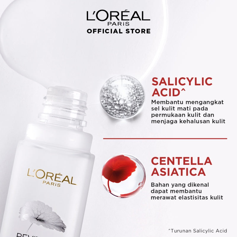 L'Oreal Paris Revitalift Crystal Micro-Essence Serum Water Skincare 65ML - Mencerahkan dan Mengencangkan Kulit  Kulit kusam, Garis halus, Kerutan wajah, skin barrier   Anti aging skincare, brightening serum, anti aging serum