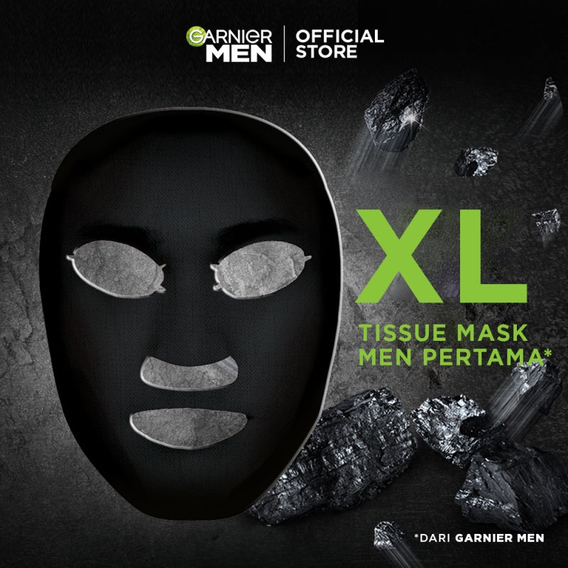 Garnier Men Power White XL Charcoal Tissue Mask Skin Care - 24ml