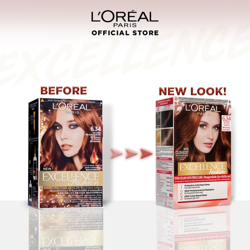 L'Oreal Paris Excellence Fashion Sparkling Visible Hair Color #6.34