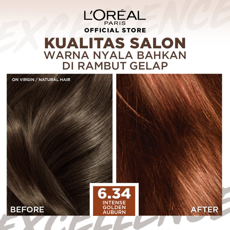 L'Oreal Paris Excellence Fashion Sparkling Visible Hair Color #6.34