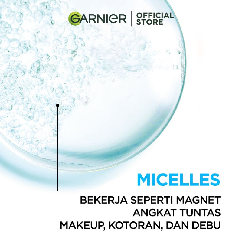 GARNIER Micellar Water Blue Salicylic Acid 125ml Skincare Cleansing - Skincare Pembersih Wajah & Make up untuk kulit berminyak jerawat Micellar Cleansing Water