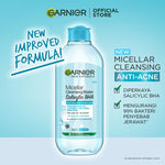 GARNIER Micellar Water Blue Salicylic Acid 125ml Skincare Cleansing - Skincare Pembersih Wajah & Make up untuk kulit berminyak jerawat Micellar Cleansing Water