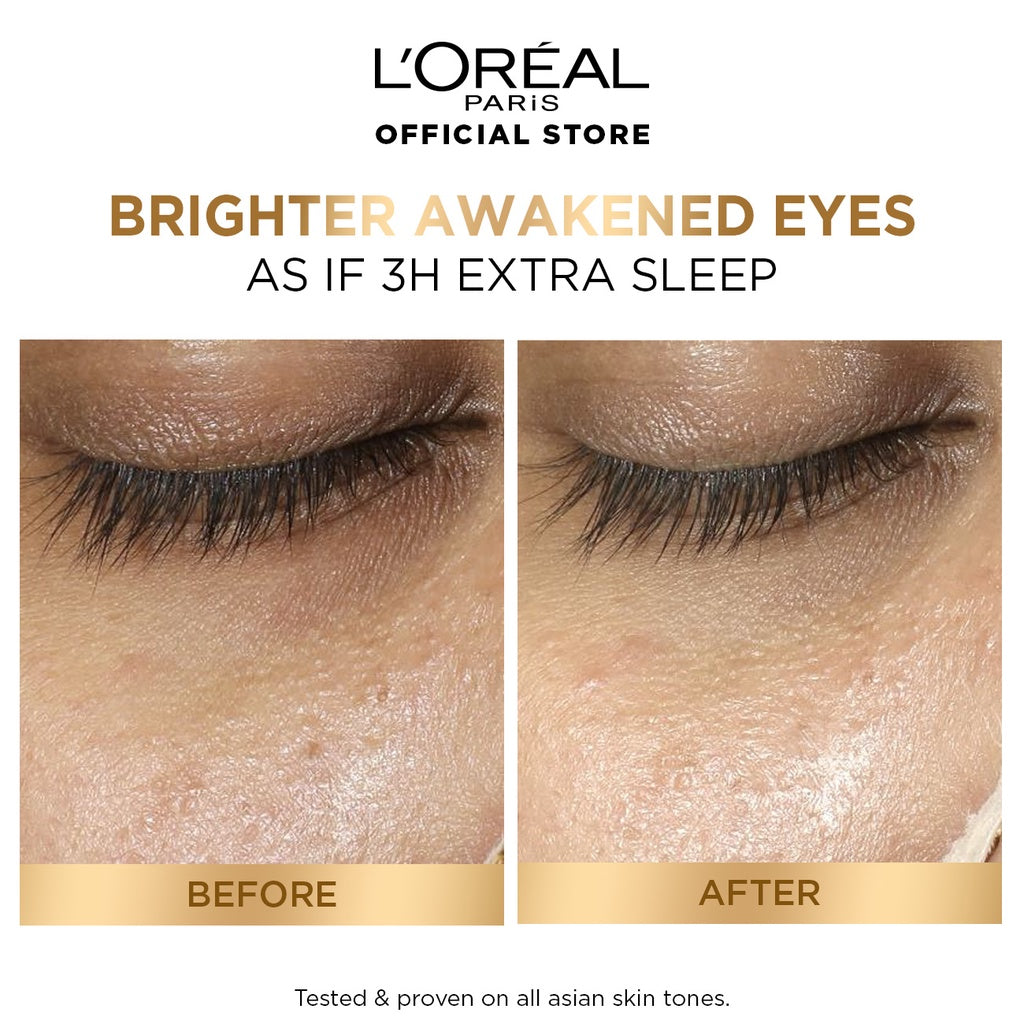 L'Oreal Paris Glycolic Bright Dark Circle Eye Serum + Glycolic Bright Glowing Night Cream Skincare Kit (Menyamarkan Mata Panda dengan 3% Bahan Aktif - Glycolic + Niacinamide + Vit CG)