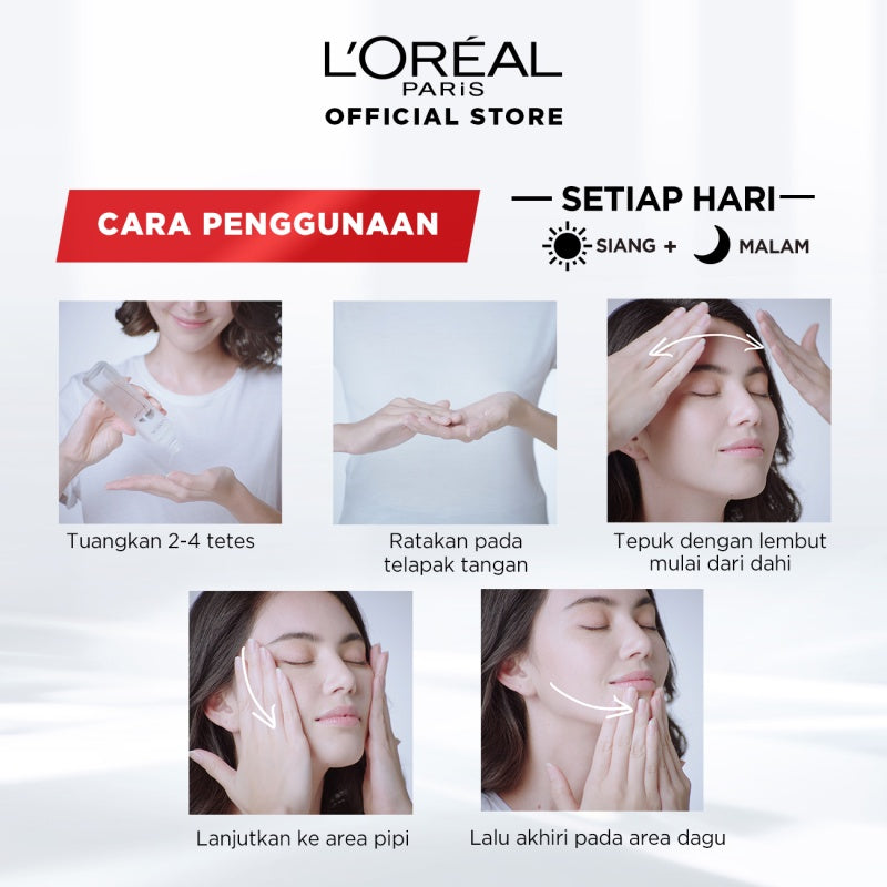 L'Oreal Paris Revitalift Crystal Micro-Essence Serum Water Skincare 130ML - Mencerahkan da Mengencangkan Kulit  Kulit kusam, Garis halus, Kerutan wajah, skin barrier   Anti aging skincare, brightening serum, anti aging serum