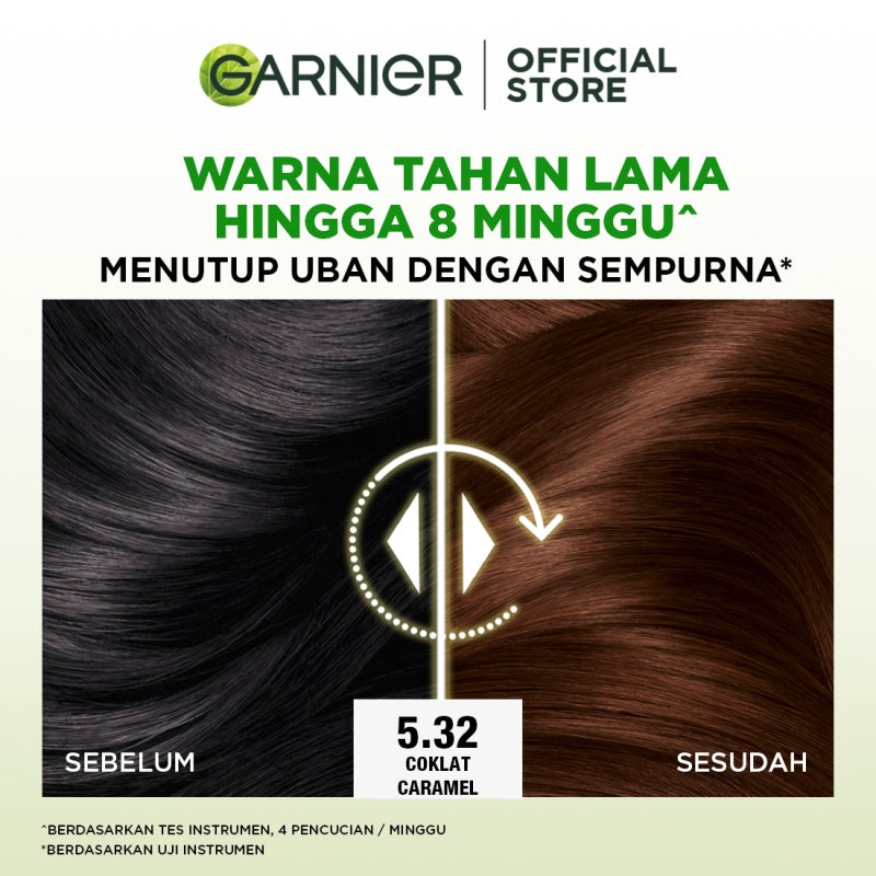 Garnier Color Naturals Creme Riche 5.32 coklat Caramel Big Kit - 105ml