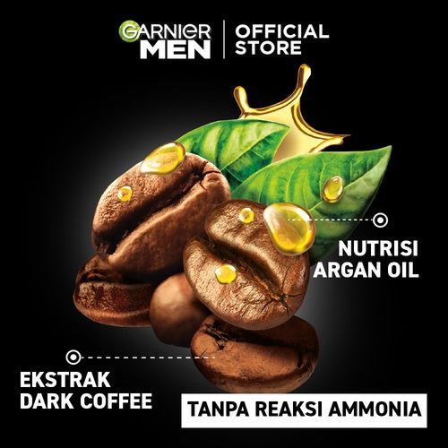 [PAKET HEMAT ISI 3] Garnier Men Shampoo Color Hair Color Hitam Alami - 20ml Cat Rambut Tutup Uban