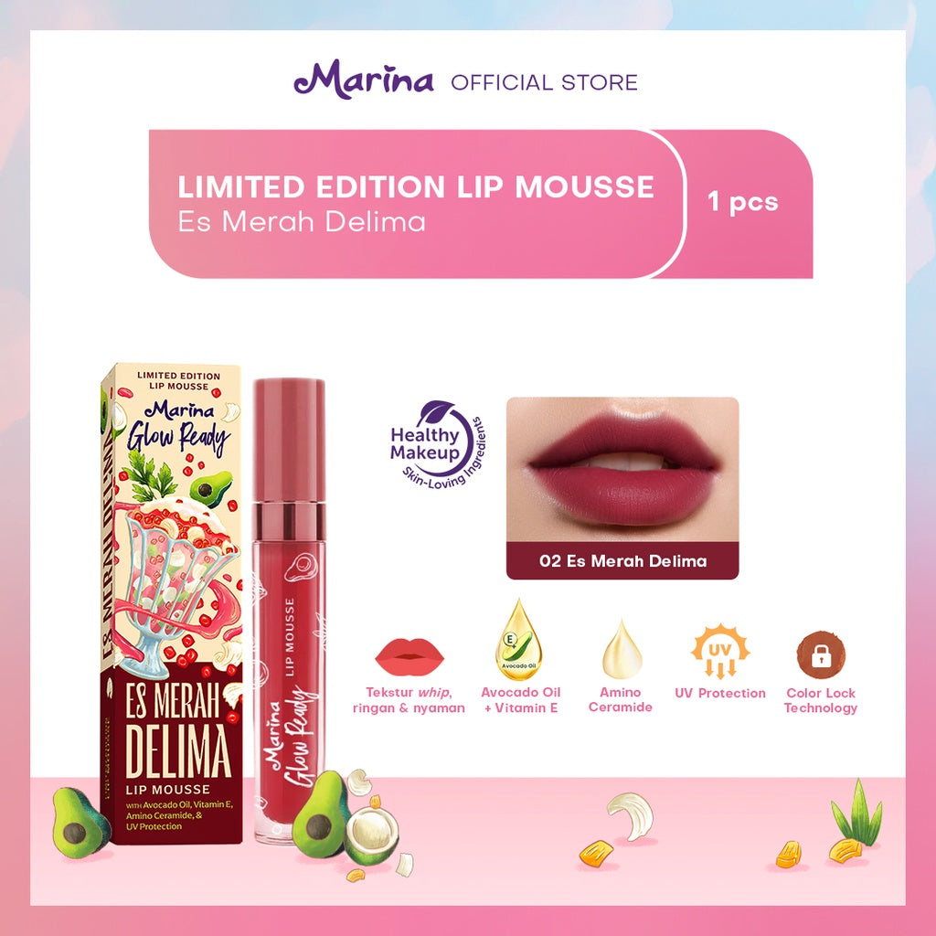 Marina Glow Ready Lip Mousse Limited Edition 5ml - Exp Date : 02.2026