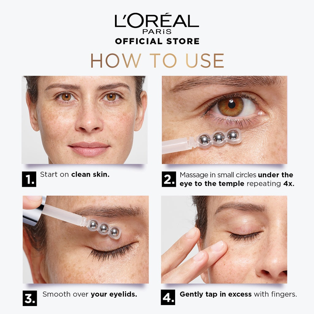 L'Oreal Paris Glycolic Bright Dark Circle Eye Serum + Glycolic Bright Glowing Night Cream Skincare Kit (Menyamarkan Mata Panda dengan 3% Bahan Aktif - Glycolic + Niacinamide + Vit CG)
