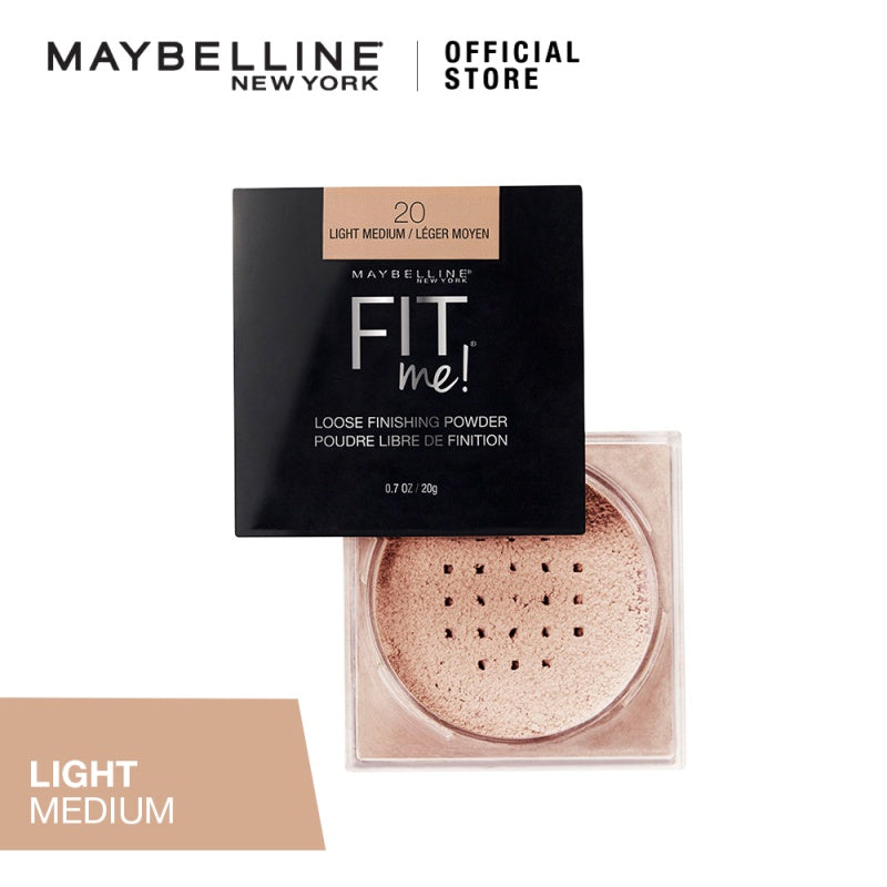 MAYBELLINE OFFICIAL Fit Me Loose Finishing Powder - 20gr (Bedak Tabur Matte Untuk Hasil Natural)