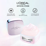 L'Oreal Paris Glycolic Bright Glowing Day Cream 50ml + Night Cream 50ml - Melembapkan dan Mencerahkan  Kulit Kusam, Noda Hitam, Bekas Jerawat, Eksfoliasi  Brightening day cream, cream flek hitam, cream pencerah