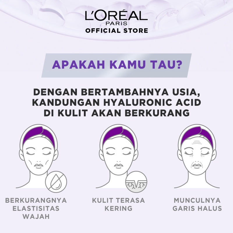 L'Oreal Paris Revitalift Hyaluronic Acid Hydrating Gel Cleanser Skin Care - 100ml 100ml Kulit kering, Garis halus, Kerutan wajah, skin barrier   Anti aging skincare