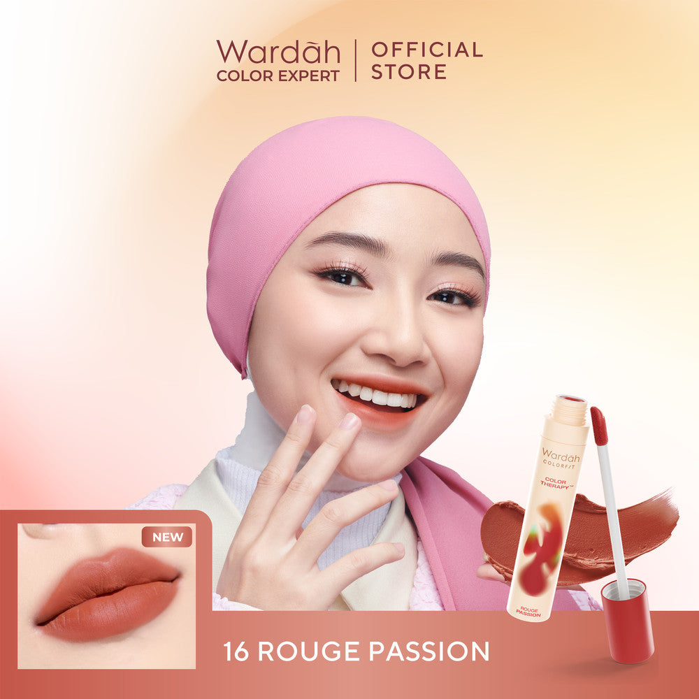 [New!] Wardah Colorfit Velvet Matte Lip Mousse Color Therapy™ - Limited Edition - Lip Cream Tahan Lama - Hasil Matte dan Blurry Effect - Tekstur Mousse-like Yang Halus - Makeup