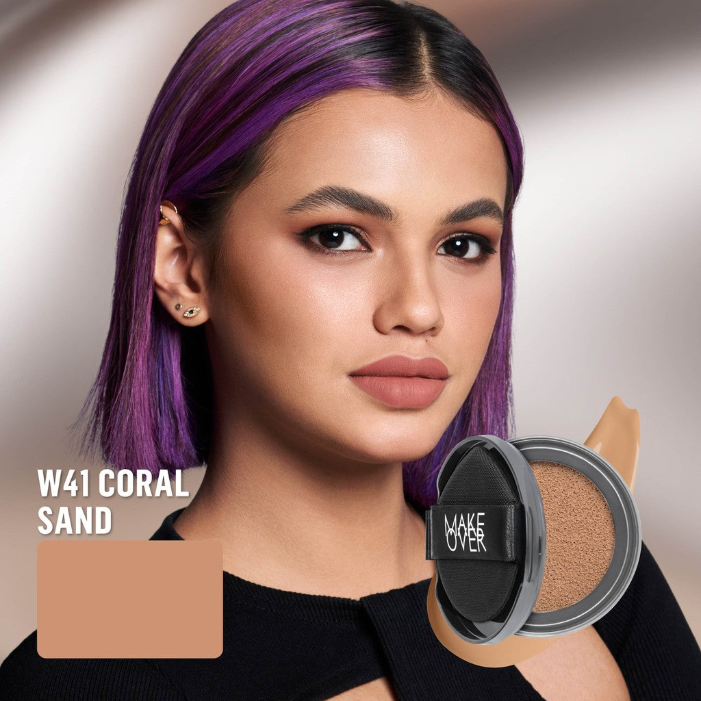 [SPECIAL 11.11] NEW! MAKE OVER REFILL Hydrastay Prismatic Glass Cushion - Glow Cushion Plumpy Tahan Cuaca Panas Lembab Anti Crack Smudgeproof Tidak Cakey Tidak Crease High Coverage Tahan Banting Radiant Foundation Compact Makeup Concealer