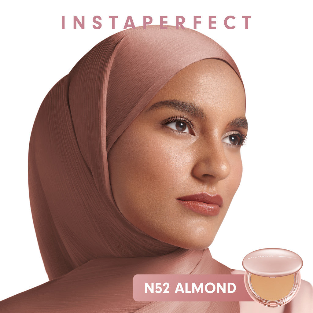 Instaperfect Matte Fit Powder Foundation 13 g - Bedak (Real Skin Cover Setter, Smooth Matte Finish, SPF 20 PA+++)