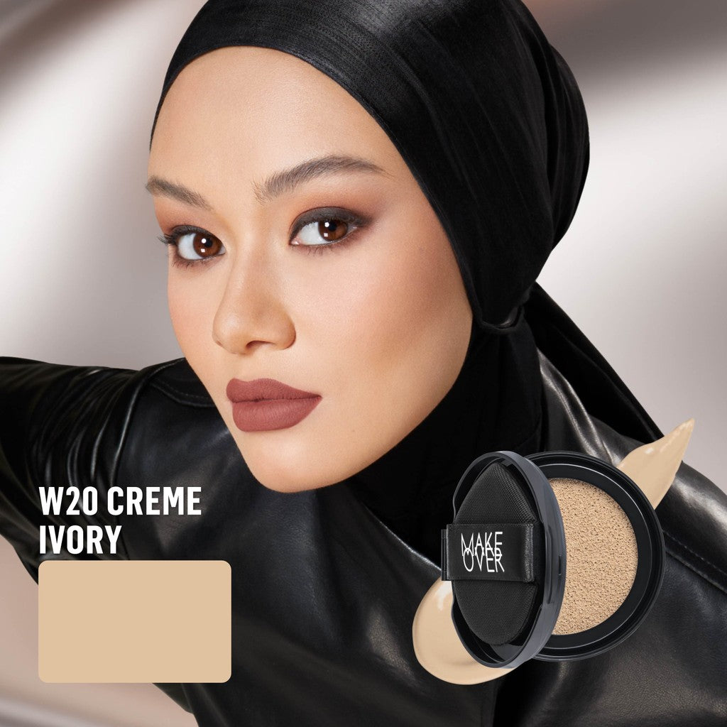 [SPECIAL 11.11] NEW! MAKE OVER REFILL Powerstay Sync Matte Cushion - Smart AI Matte Cushion High Coverage Zero Oxidation Oil Control Foundation Compact Makeup Concealer Skin Tint long lasting time less stain with euphoria