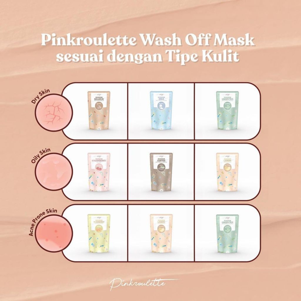 MASKER PINKROULETTE MASKER COKLAT BELGIUM MASKER BUBUK ORGANIK PINKROULETTE