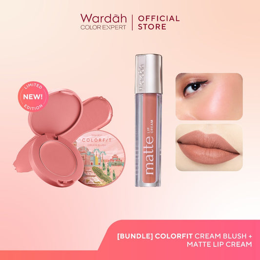 NEW WARDAH Colorfit Cream Blush + Matte Lip Cream - Makeup