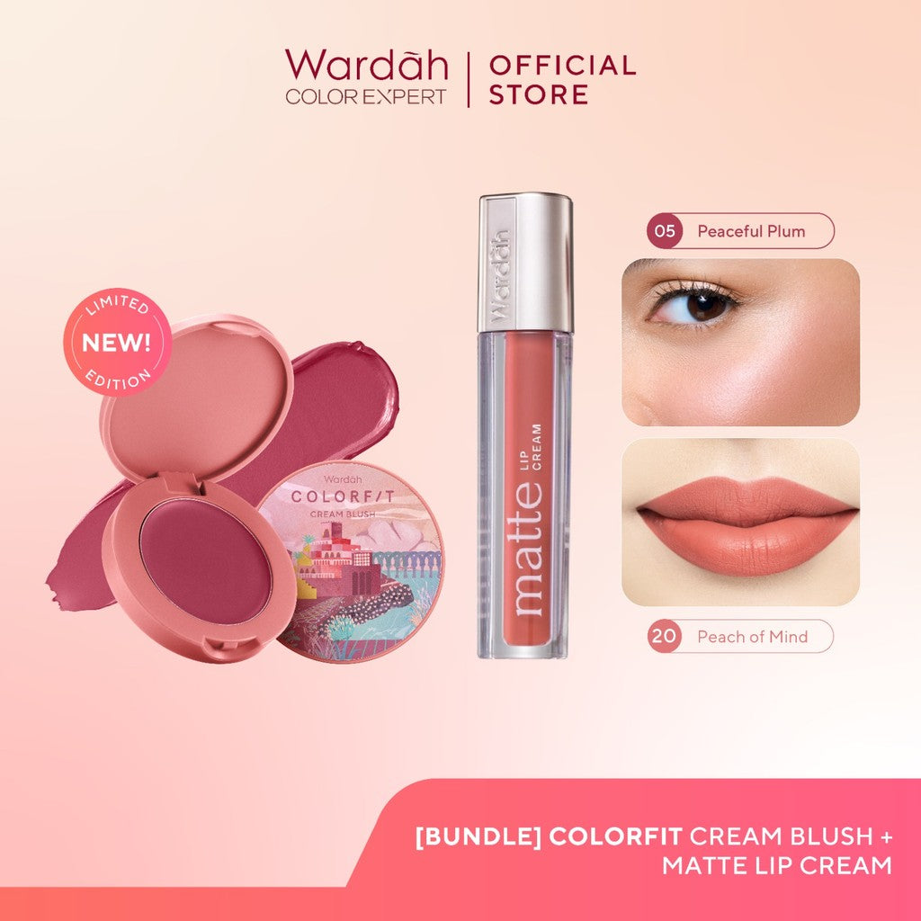 NEW WARDAH Colorfit Cream Blush + Matte Lip Cream - Makeup