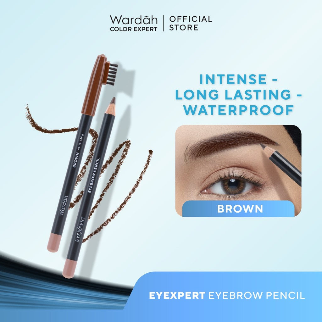 Wardah EyeXpert Eyebrow Pencil - Makeup - Eye Make Up - Eyeliner - Eye Liner - Eyeliner Pigmented - Eyeliner Longlasting Tahan Lama