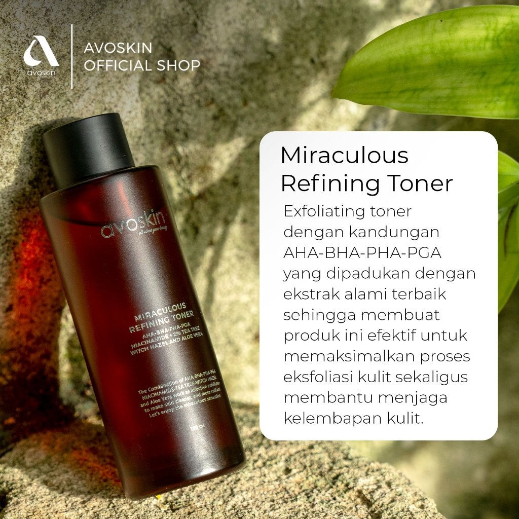 [CREATOR] Toner Avoskin Miraculous Refining 100ml-AHA BHA PHA-Eksfoliasi Kulit Wajah