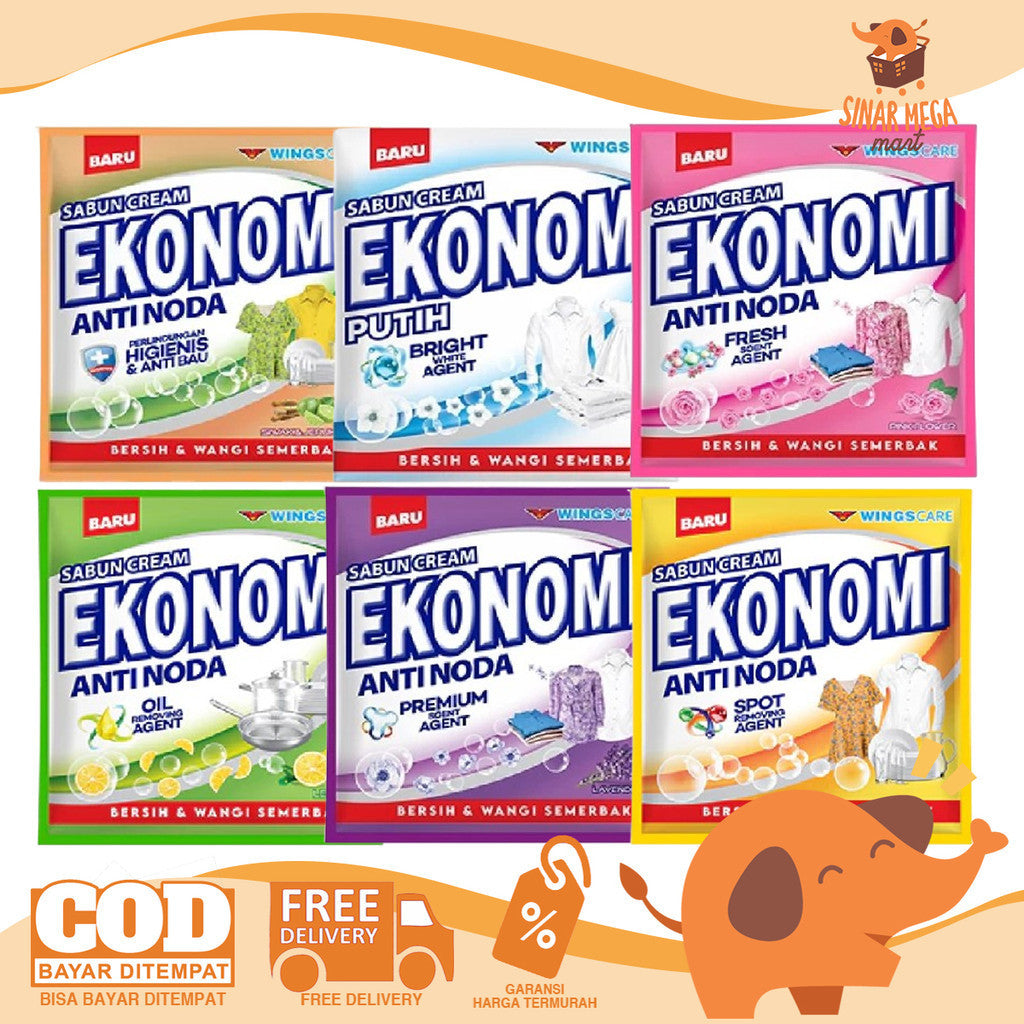 EKONOMI Sabun Cream Deterjen 145g - Sabun Colek Serbaguna Kemasan Kecil