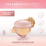 Instaperfect Matte Fit Powder Foundation 13 g - Bedak (Real Skin Cover Setter, Smooth Matte Finish, SPF 20 PA+++)