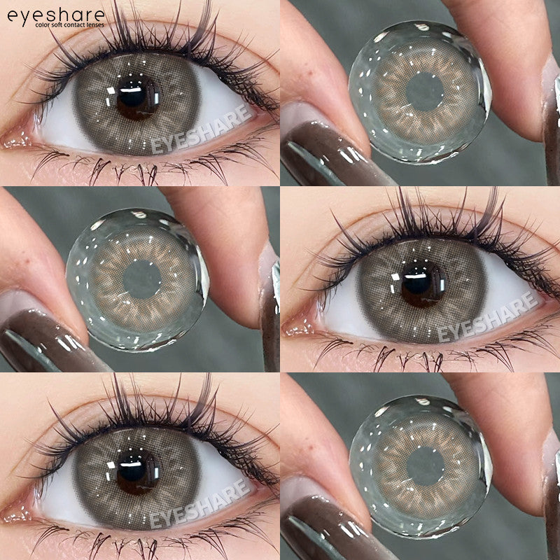 Eyeshare Softlens Big Eyes 14.5mm ALPS Brown 1 Pasang Lensa Kontak Softlen Gray