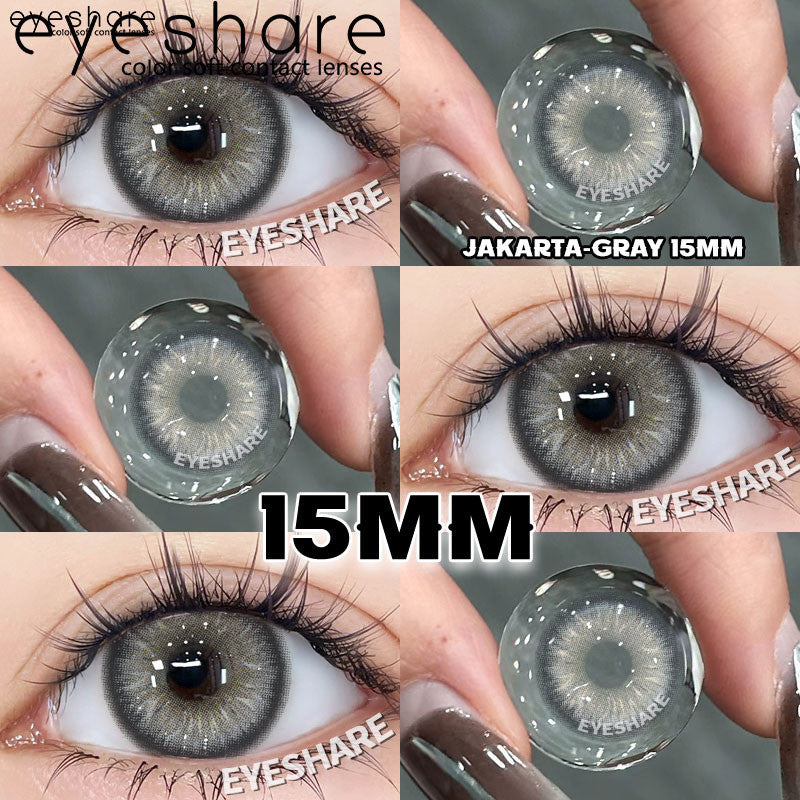 Eyeshare Softlens Big Eyes 14.5mm ALPS Brown 1 Pasang Lensa Kontak Softlen Gray