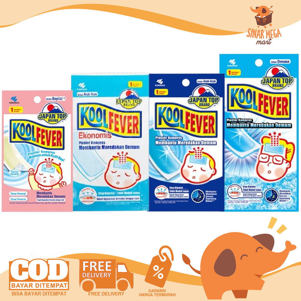 KOOLFEVER Plester Kompres Untuk Bayi / Anak / Dewasa Sachet SATUAN Pereda Demam Murah