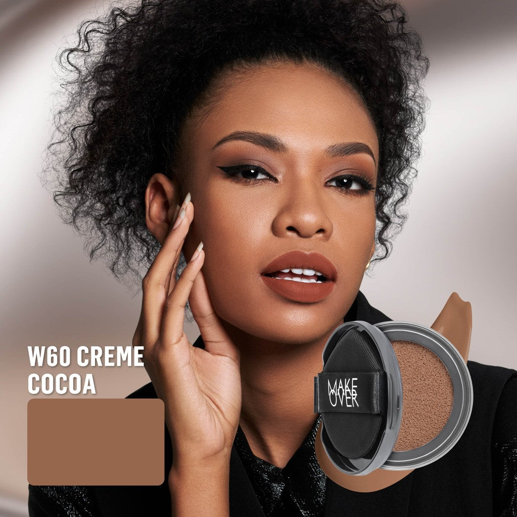 [SPECIAL 11.11] NEW! MAKE OVER REFILL Hydrastay Prismatic Glass Cushion - Glow Cushion Plumpy Tahan Cuaca Panas Lembab Anti Crack Smudgeproof Tidak Cakey Tidak Crease High Coverage Tahan Banting Radiant Foundation Compact Makeup Concealer